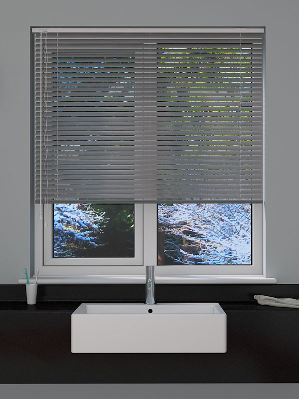 Brushed Silver Venetian Blind