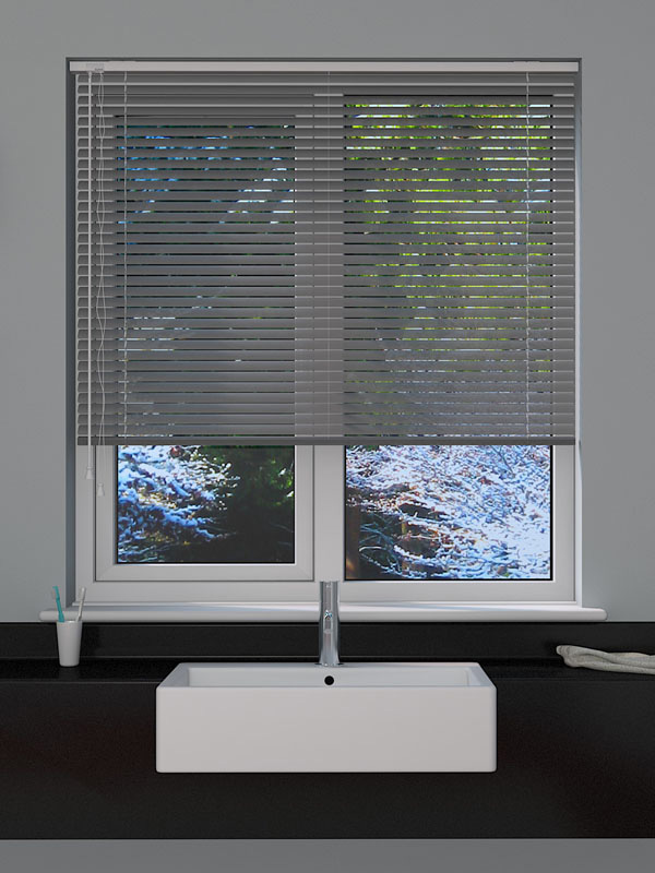 Perforated Silver Venetian Blind