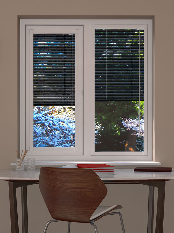 Black Perforated Perfect Fit Blind