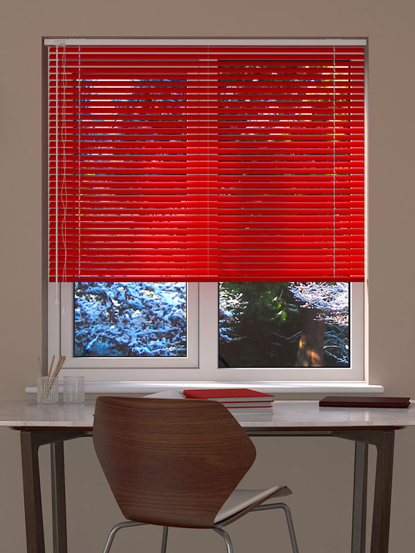 Fire Engine Red Venetian Blind