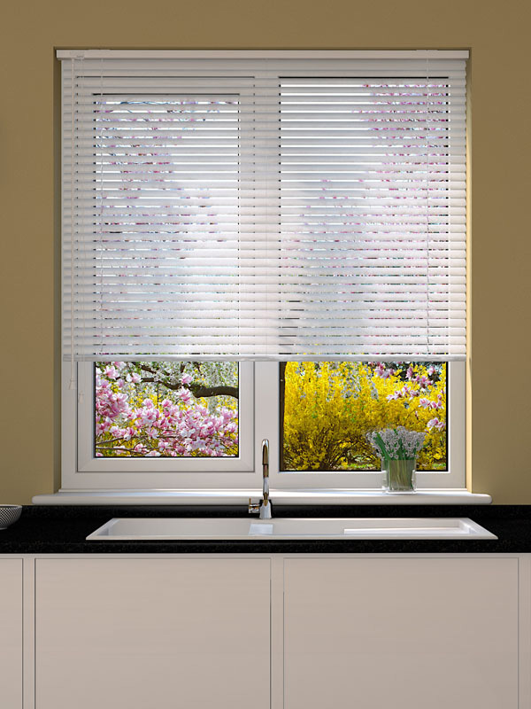 Perforated Matte White Venetian Blind