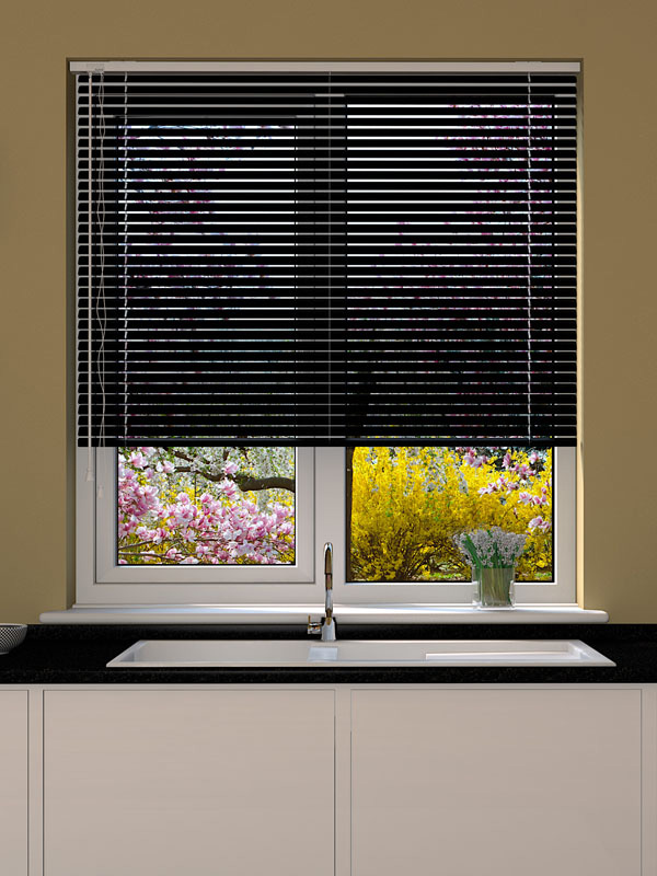 Black Venetian Blind