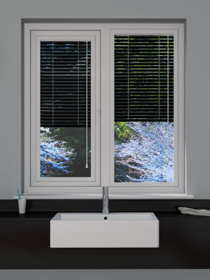 Matte Black Perfect Fit Venetian Blind