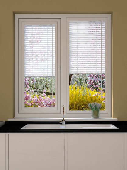 Perforated White Gloss Perfect Fit Venetian Blind