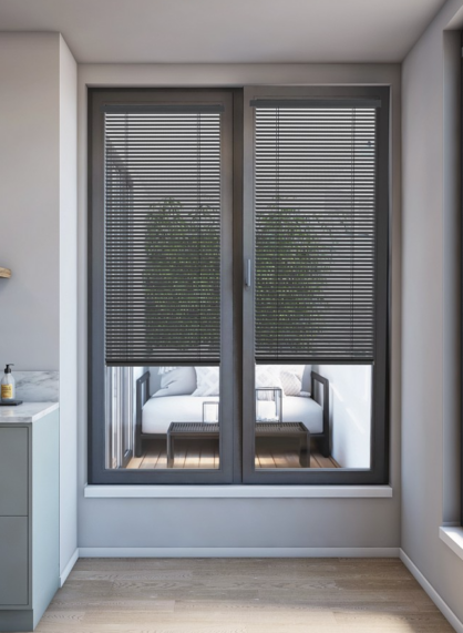 Dark Grey Venetian Blind