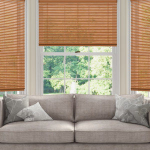 Wood Effect Chestnut Aluminium Venetian Blind