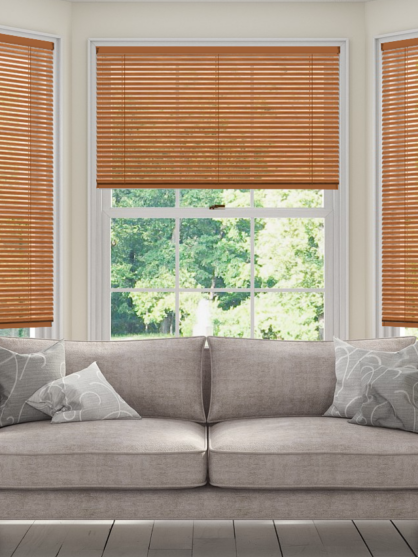 Wood Effect Chestnut Aluminium Venetian Blind