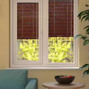 Wood Effect Mahogany Perfect Fit Venetian Blind