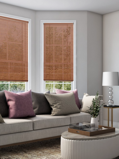 Wood Effect Rowan Aluminium Venetian Blind