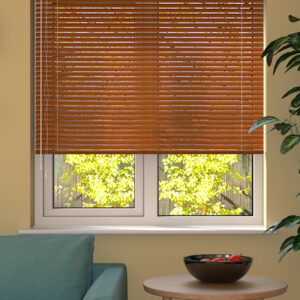 Wood Effect Teak Aluminium Venetian Blind