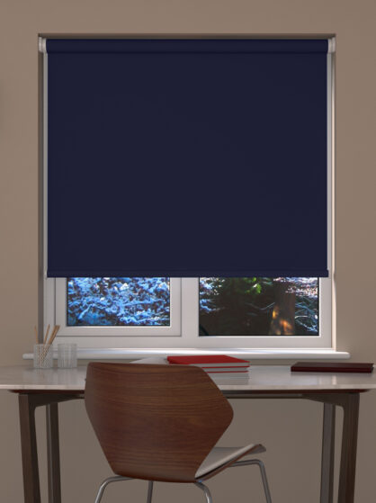 Navy Blackout Roller Blind
