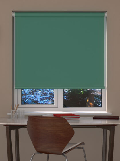 Teal Blackout Roller Blind
