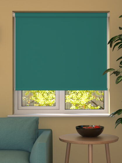Turquoise Blackout Roller Blind