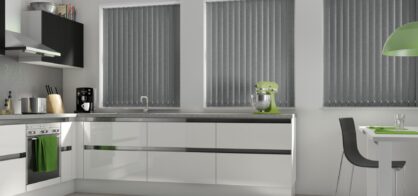 Linenweave Charcoal Vertical Blind