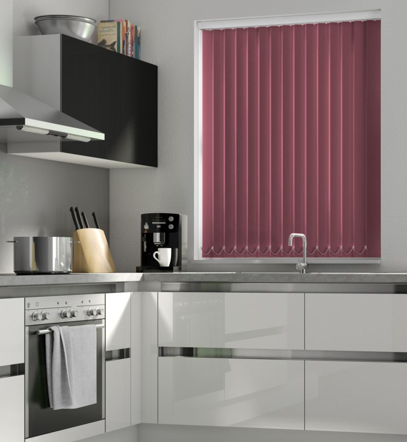 Wine coloured blinds
