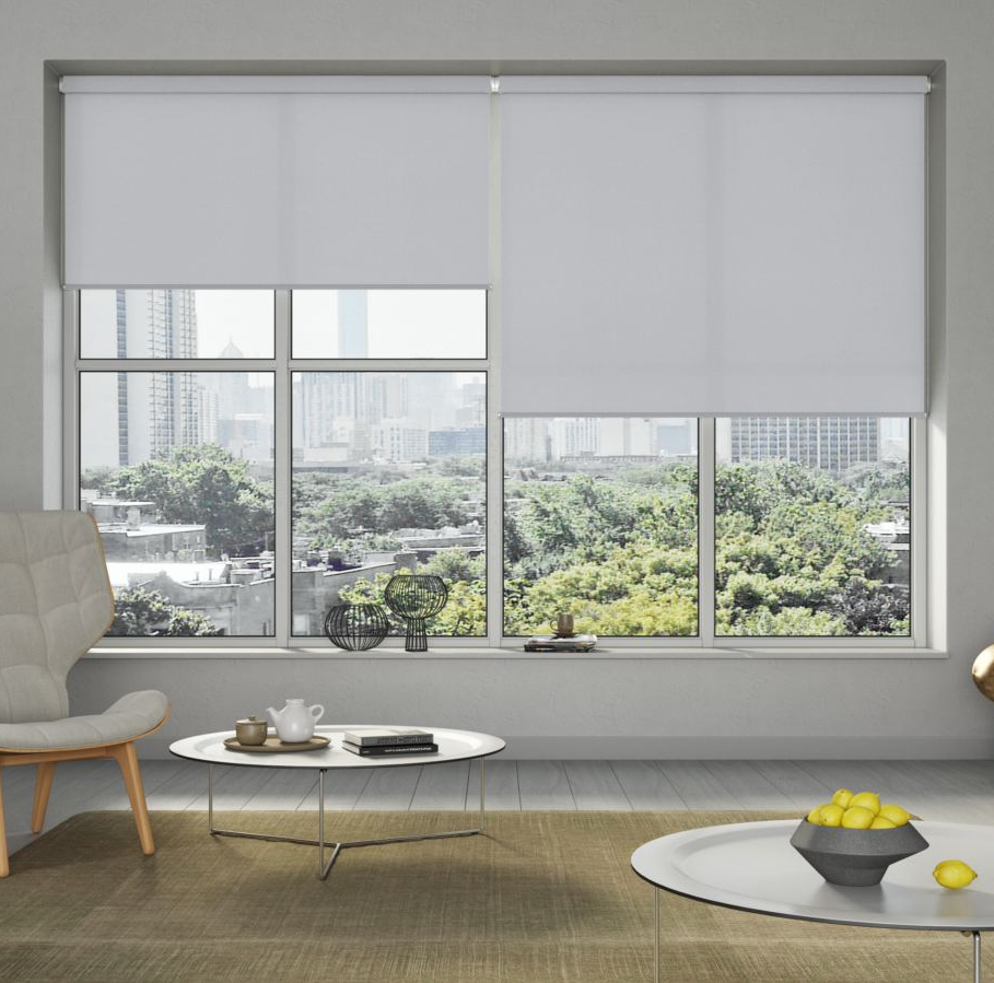 Silver Glitter Roller Blind