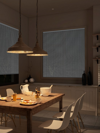 Hammered Silver Venetian Blind