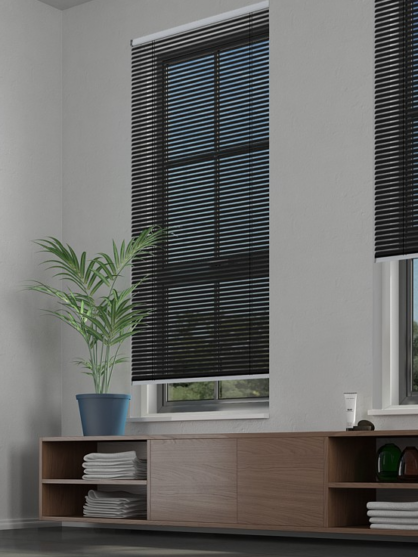 Black Venetian Blind