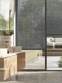 Dark Grey Sparkle Glitter Venetian Blind