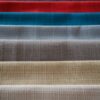 red white and black striped textile